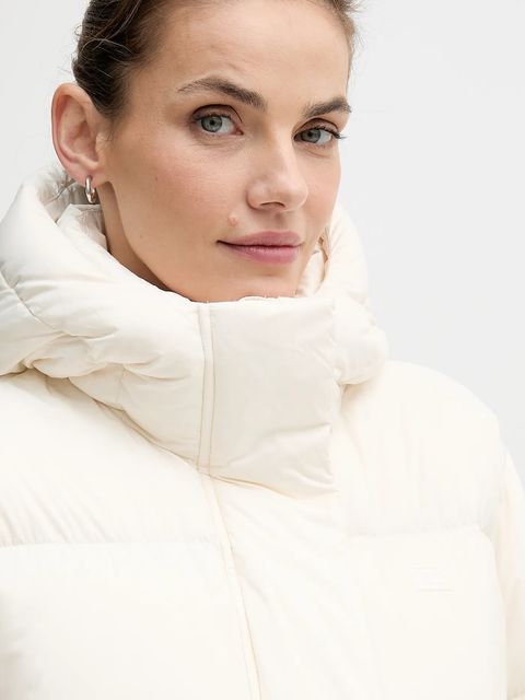 Tommy Hilfiger kurtka puchowa kolor beżowy zimowa WW0WW46535