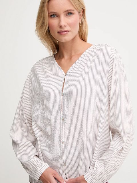 United Colors of Benetton koszula damska kolor biały regular 570QDQ0CH