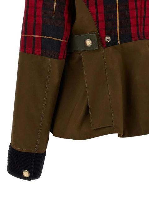 Alexander McQueen tartan patchwork jacket - Brown