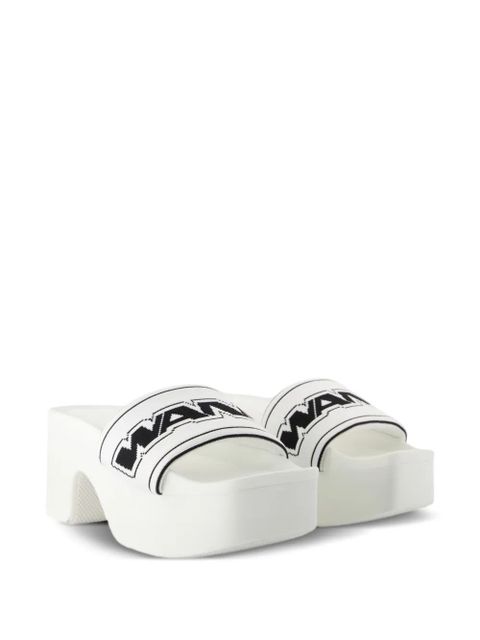 Alexander Wang logo platform sandals - White - zdjęcie produktu nr 2
