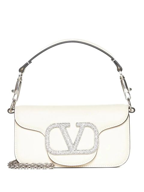Valentino Garavani small Locò crystal-embellished shoulder bag - Neutrals - zdjęcie produktu nr 1