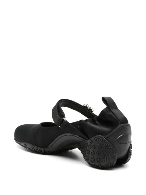 Simone Rocha embellishment-strap ballet sneakers - Black