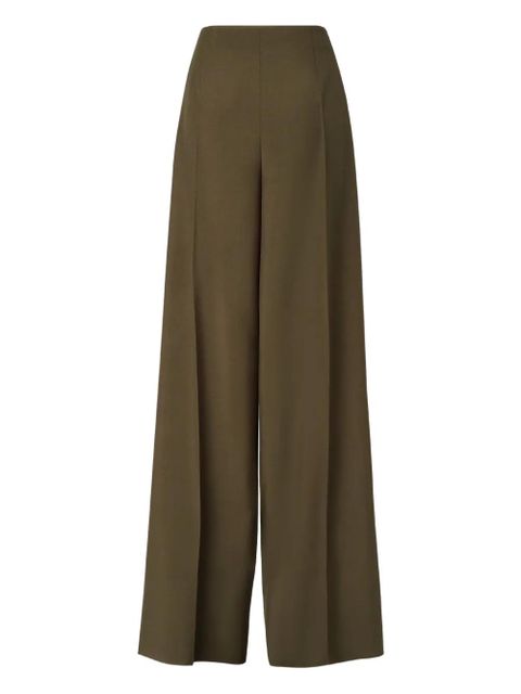 FENDI pleat-detail wide-leg trousers - Green - zdjęcie produktu nr 2