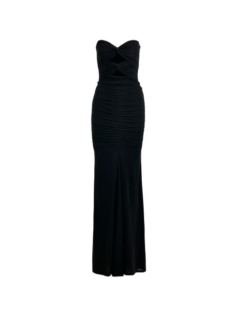 Essentiel Antwerp cut-out-detail ruched maxi dress - Black - zdjęcie produktu nr 1