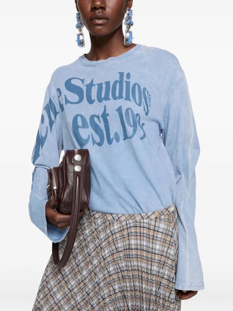 Acne Studios long-sleeve graphic T-shirt - Blue