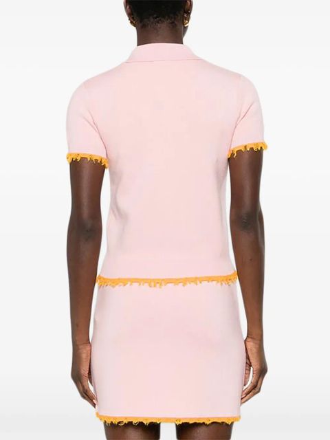 Casablanca logo-embellishment polo shirt - Pink