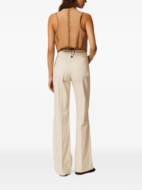 TWINSET pressed-crease trousers - Neutrals