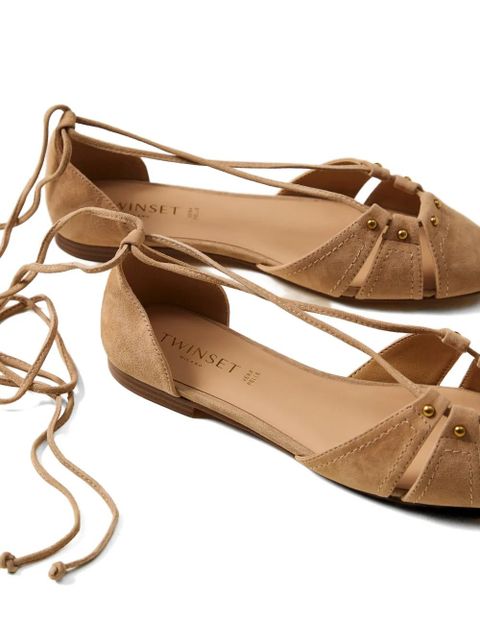 TWINSET cut-out ballet falts - Neutrals