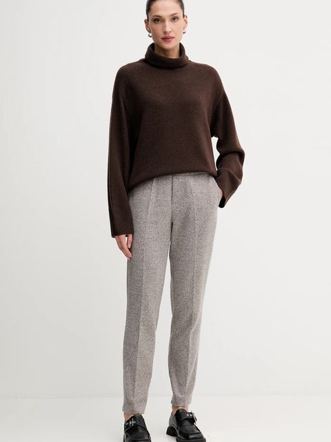 Marc O'Polo sweter z dodatkiem wełny kolor brązowy z golfem 510609060267 - zdjęcie produktu nr 2