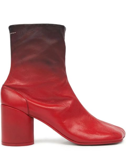 MM6 Maison Margiela leather ankle boots - Red - zdjęcie produktu nr 1