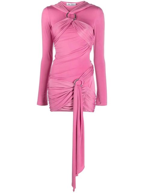 The Attico draped long-sleeve minidress - Pink - zdjęcie produktu nr 1