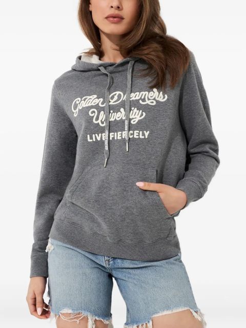 Golden Goose embroidered-logo hoodie - Grey - zdjęcie produktu nr 1