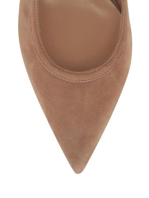 Gianvito Rossi slingback suede heeled pumps - Brown