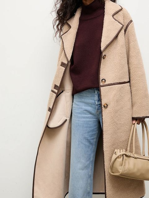 Answear.LAB płaszcz kolor beżowy