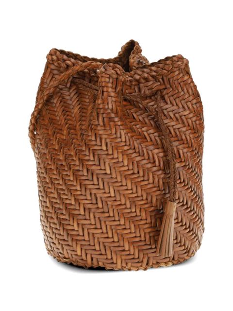 DRAGON DIFFUSION Pompom woven bucket bag - Brown - zdjęcie produktu nr 2