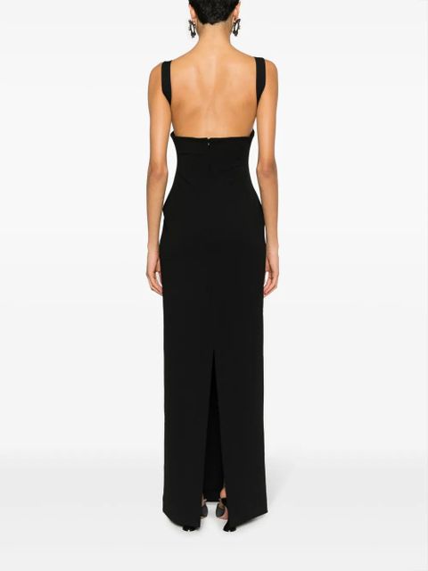Solace London The Joni open-back dress - Black