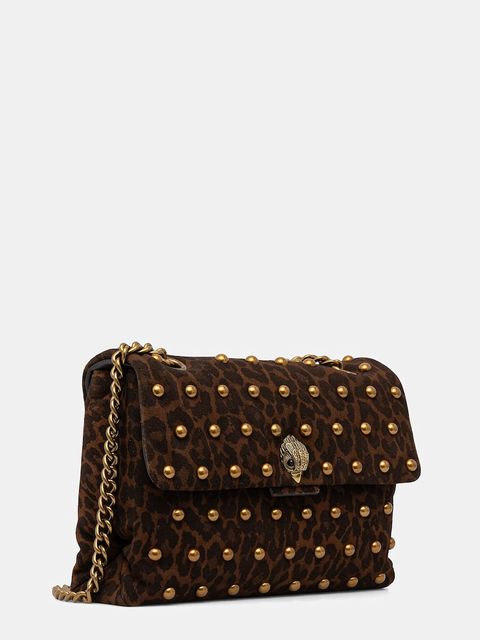 Kurt Geiger London torebka zamszowa KENSINGTON kolor brązowy 5023035289