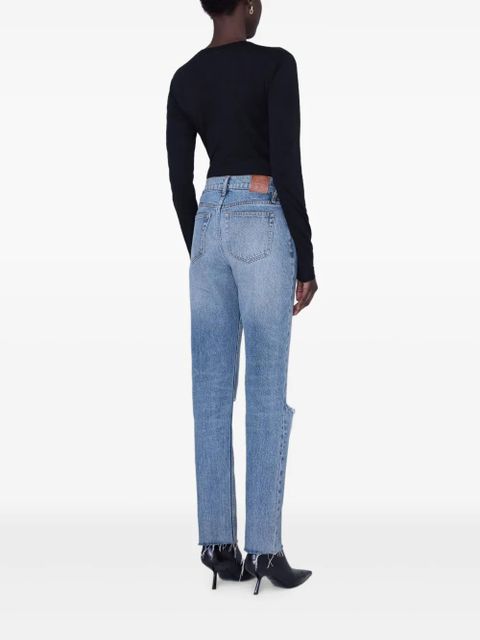 ANINE BING long-sleeve sylvie tee - Black