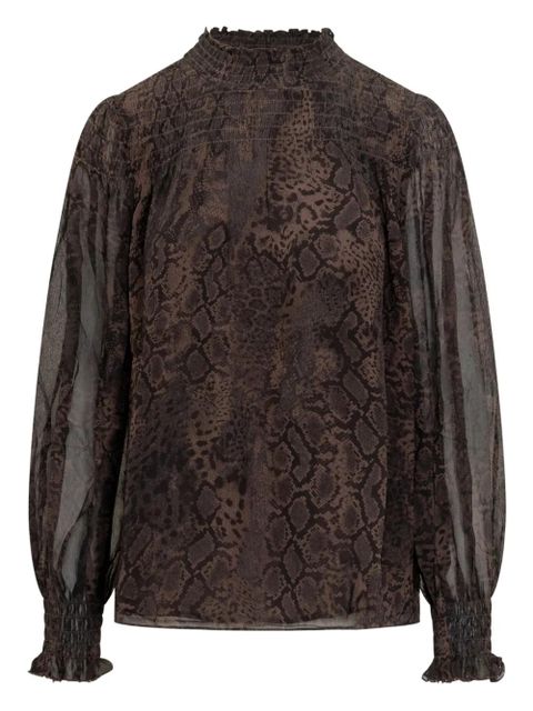 Ba&Sh smocked shamy top - Brown - zdjęcie produktu nr 1