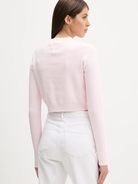 Tommy Jeans sweter damski kolor różowy lekki DW0DW22028