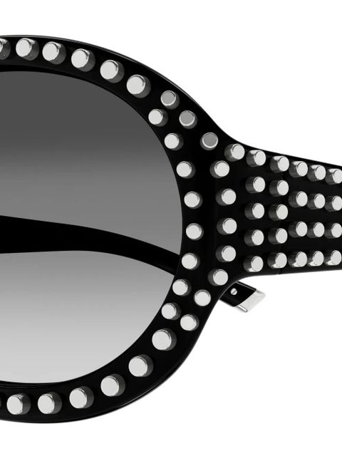 Gucci Eyewear GG2013S studded oval-frame sunglasses - Black