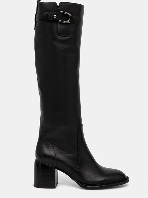 Answear.LAB kozaki skórzane damskie kolor czarny na słupku