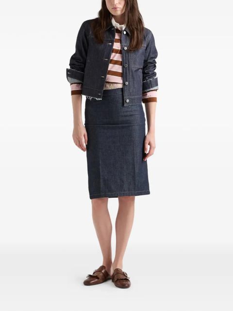 Prada denim pencil mini skirt - Blue - zdjęcie produktu nr 2