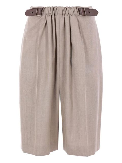 LOEWE buckle elasticated shorts - Neutrals - zdjęcie produktu nr 1