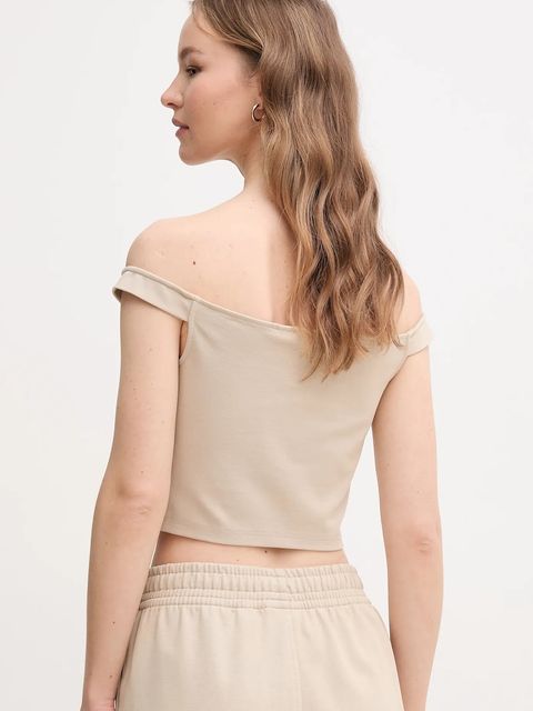 Calvin Klein Jeans top kolor brązowy J20J225542 - zdjęcie produktu nr 2