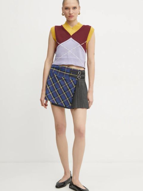 MAX&Co. spódnica kolor granatowy mini rozkloszowana 2518101011200