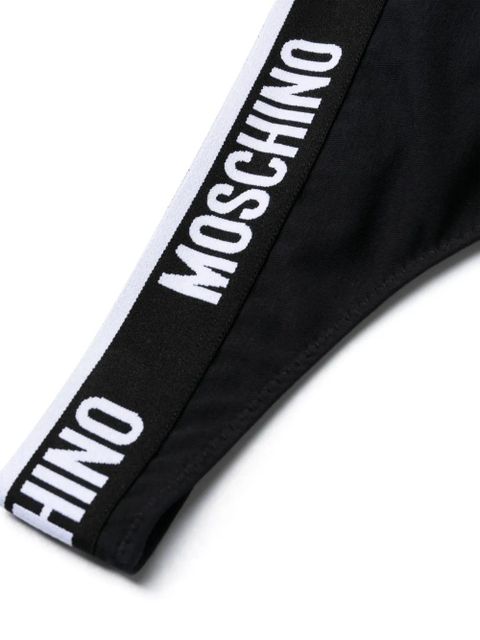 Moschino logo-waistband stretch-cotton briefs - Black