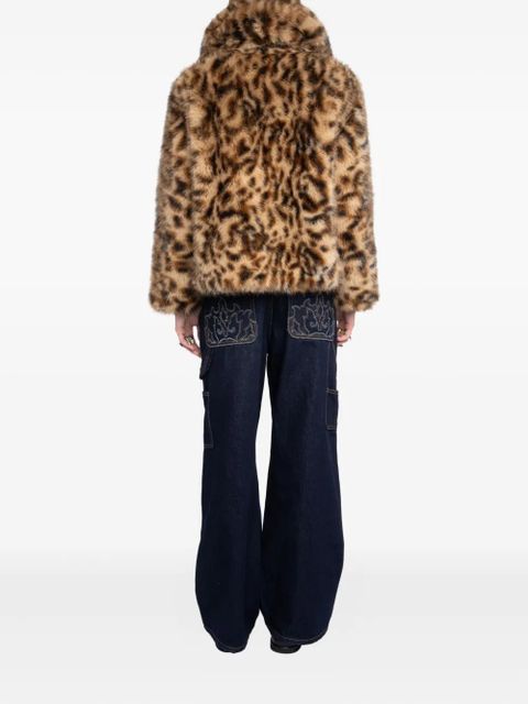 Zadig&Voltaire leopard-print faux-fur coat - Brown