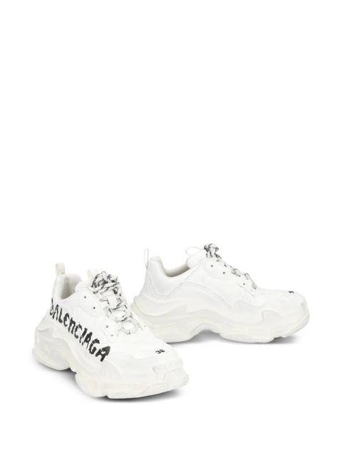 Balenciaga Triple S graffiti-print sneakers - White - zdjęcie produktu nr 2