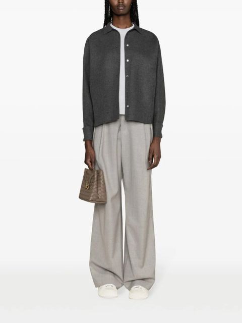 Max Mara Abadan felted-finish shirt jacket - Grey