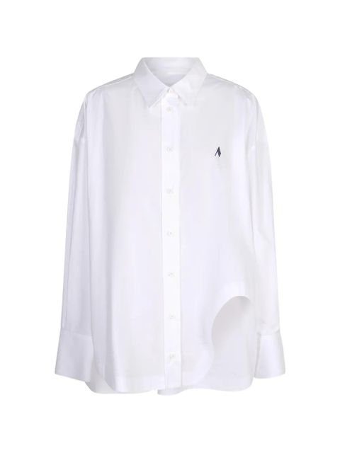 The Attico embroidered-logo cotton shirt - White - zdjęcie produktu nr 1