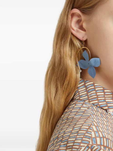 Marni rhinestone-flower pendant earrings - Gold - zdjęcie produktu nr 2