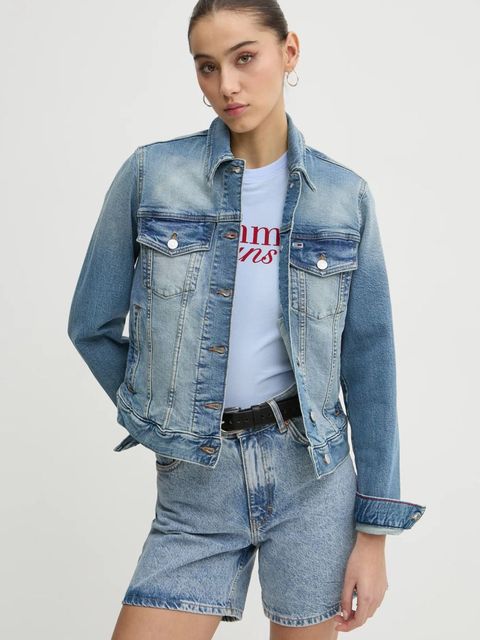 Tommy Jeans kurtka jeansowa damska kolor niebieski przejściowa DW0DW19858 - zdjęcie produktu nr 1