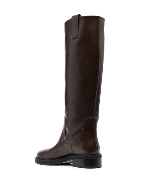 Aeyde knee-length leather boots - Brown