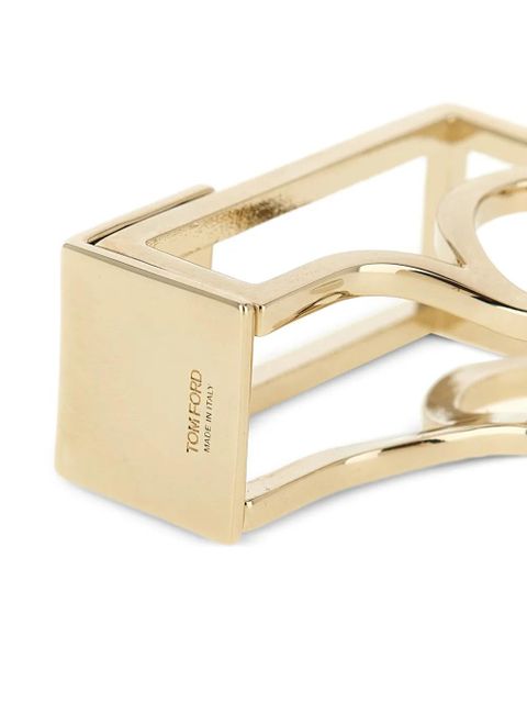 TOM FORD sculptural engraved ring - Gold