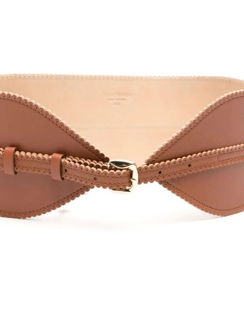 ZIMMERMANN scallop-edge leather belt - Brown