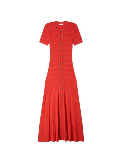 SANDRO midi button-up dress - Red - zdjęcie produktu nr 1