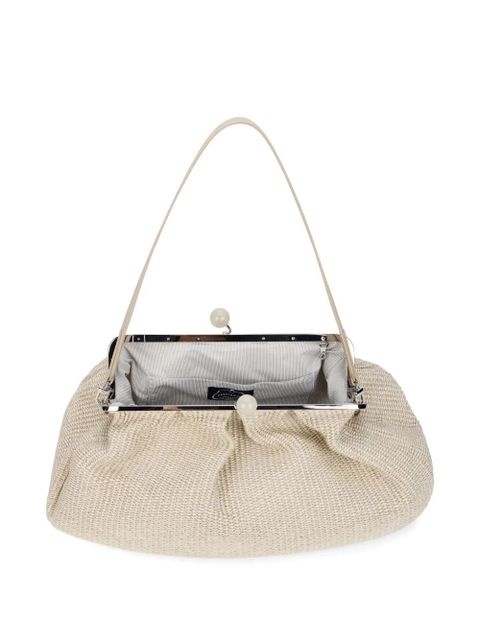 Weekend Max Mara Wkanabarro woven clutch bag - Neutrals