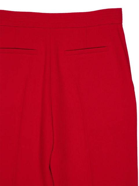 Valentino Garavani V-detail wool-crepe trousers - Red