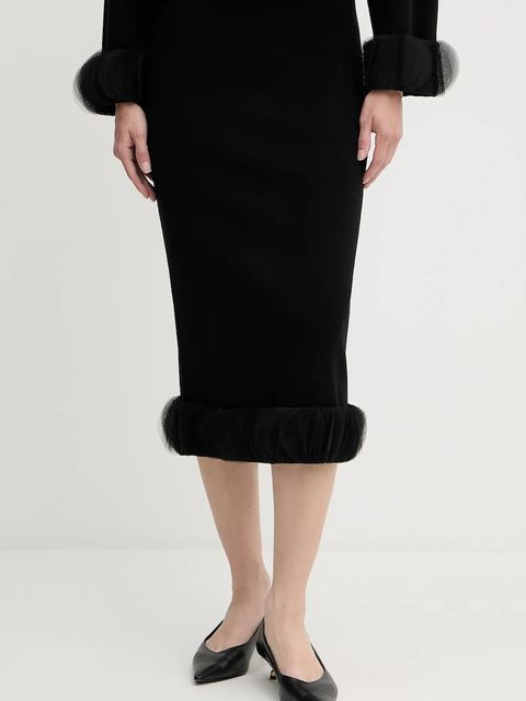 Twinset spódnica kolor czarny midi ołówkowa 252AP3013 - zdjęcie produktu nr 1