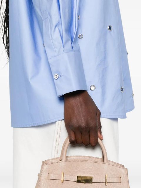 TWINSET crystal-embellished eyelet shirt - Blue