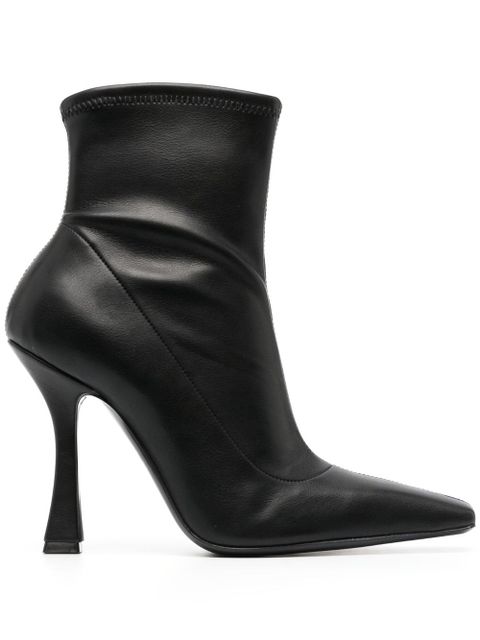 Casadei Geraldine 100mm leather boots - Black - zdjęcie produktu nr 1
