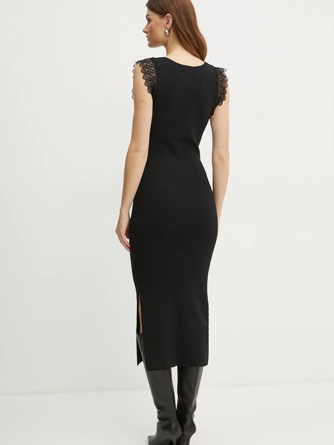 Morgan sukienka RMYA kolor czarny midi dopasowana RMYA