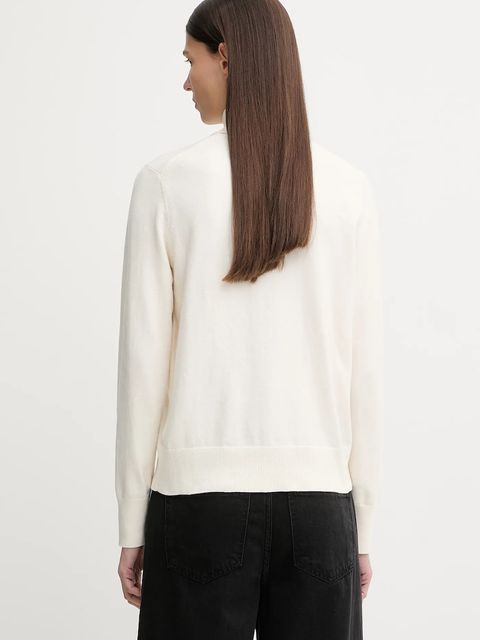 Marc O'Polo sweter damski kolor beżowy lekki z golfem 5000007462