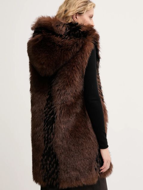 Fracomina bezrękawnik kolor brązowy przejściowy FR25WC4006O44501