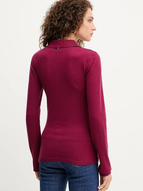 Silvian Heach sweter BUCERS damski kolor bordowy lekki GPA25555PO - zdjęcie produktu nr 2